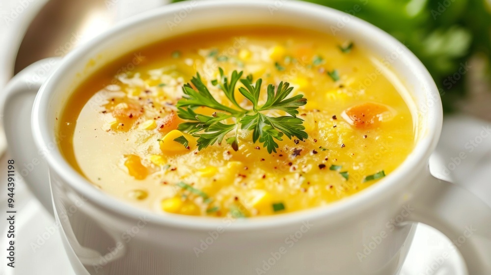 The national cuisine of Cuba. Mashed corn soup in Cuban style. The national cuisine of Cuba. Mashed corn soup in Cuban style.
