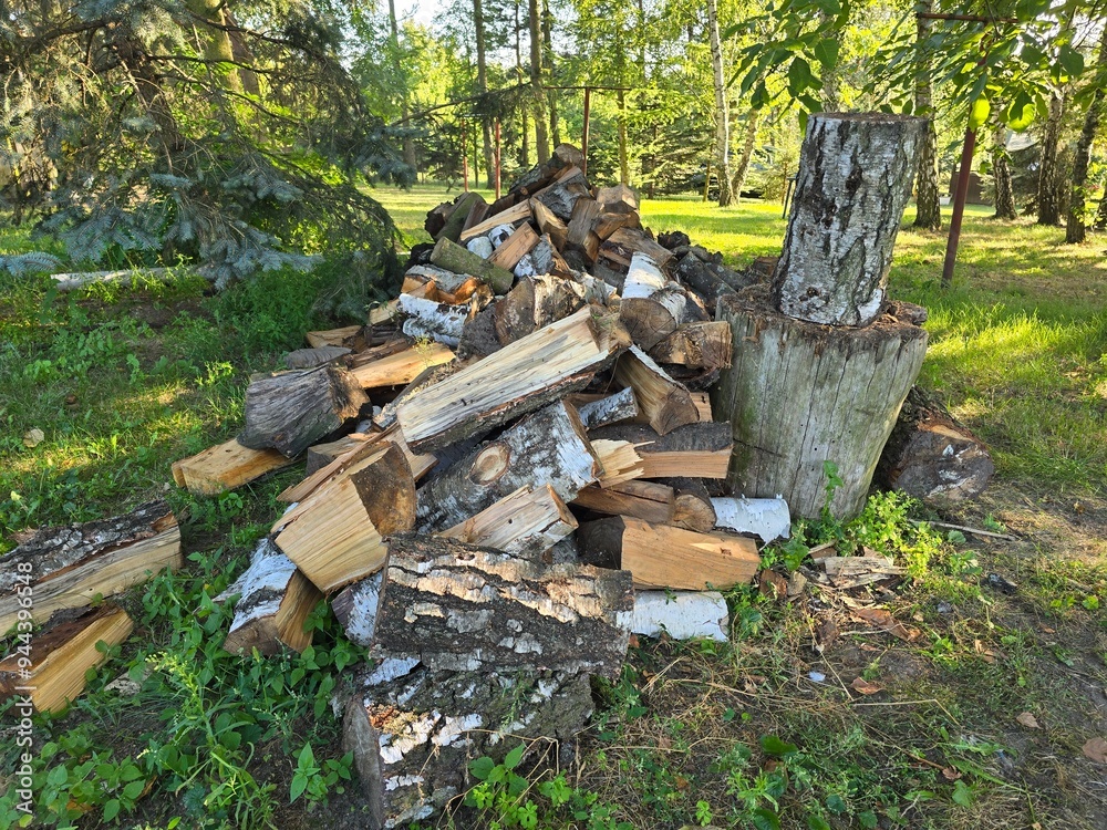 firewood in the forest
