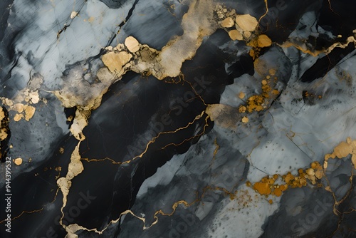 Marble granite white with gold texture. Background wall surface black pattern graphic abstract light elegant gray floor ceramic counter texture stone slab smooth tile silver natural Generative Ai