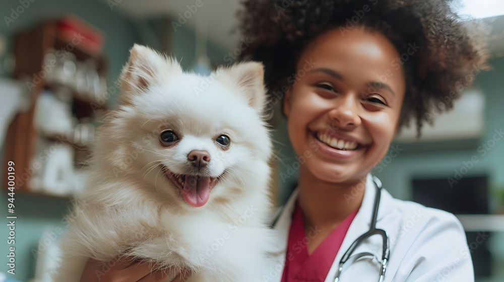 Medium shot portrait of trustworthy female vet expert Medium shot portrait of trustworthy female vet expert