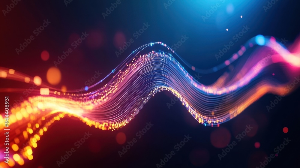 Hyper-Realistic Futuristic Sound Wave Visualization with Digital ...