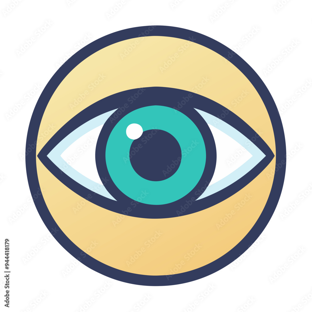 Eye Vector Circular Emerald Eye Symbol Vision Monitoring Security Design Illustration Eye Vector Circular Emerald Eye Symbol Vision Monitoring Security Design Illustration