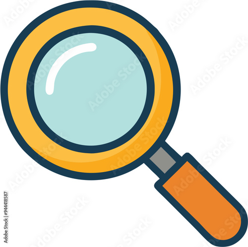 Magnifying Glass Vector Search Symbol Research Inspection Analysis Tool Illustration