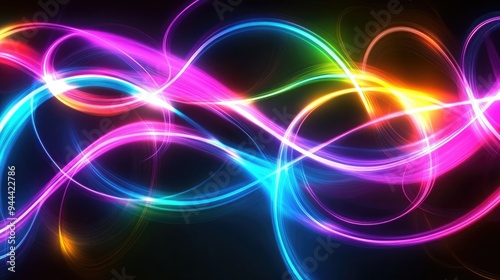 Neon abstract patterns with energy