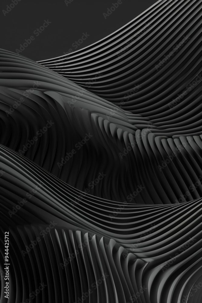 Black abstract background with modern wavy line patterns (guilloche curves) monochrome colors Black abstract background with modern wavy line patterns (guilloche curves) monochrome colors