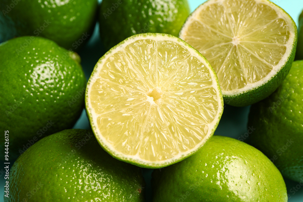 Texture of fresh limes as background, closeup Texture of fresh limes as background, closeup