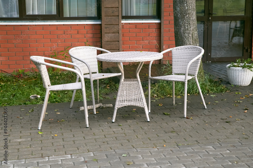garden furniture made of artificial rattan photo garden furniture made of artificial rattan photo