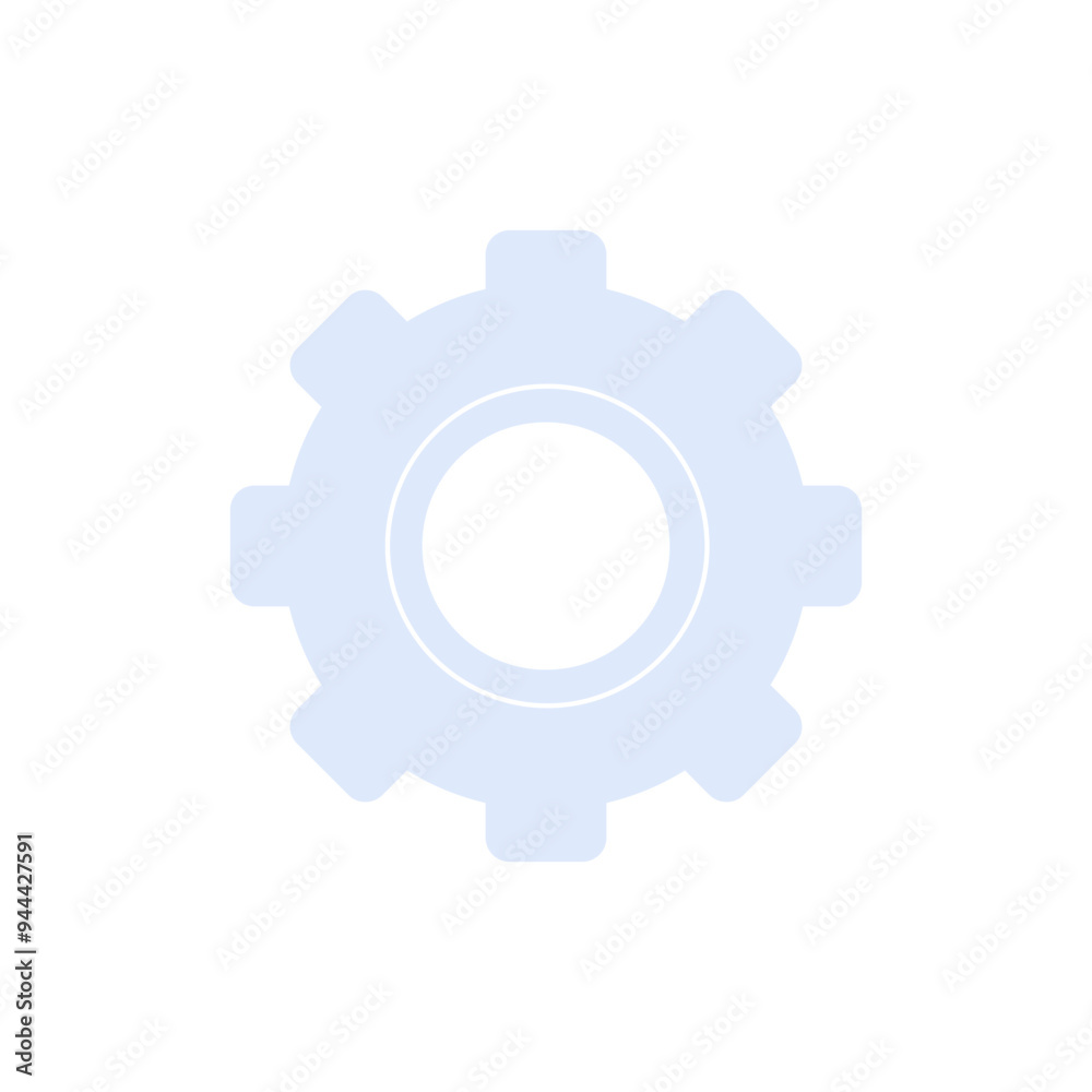 Light blue gear icon on white background, symbolizing settings or configuration. Ideal for technology, software development, and user interface design illustrations or educational content. Light blue gear icon on white background, symbolizing settings or configuration. Ideal for technology, software development, and user interface design illustrations or educational content.