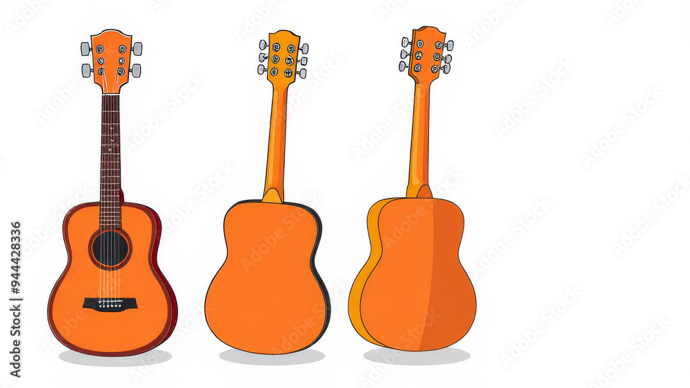 Naklejka premium Farbenfrohe Akustikgitarre