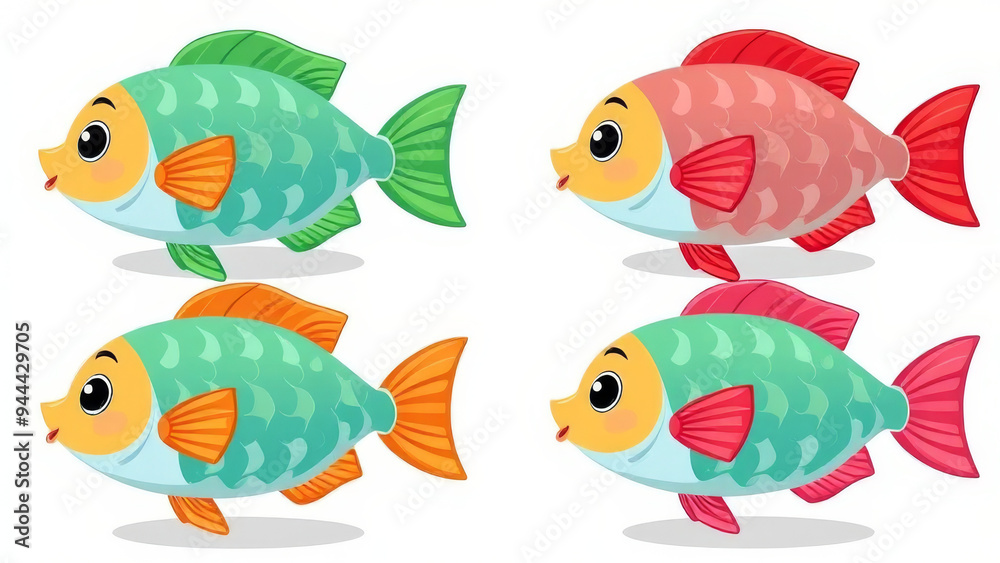 Naklejka premium Bunte Fische im Wasser