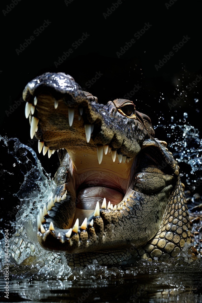 Obraz premium Predatory Force: Crocodile's Snap