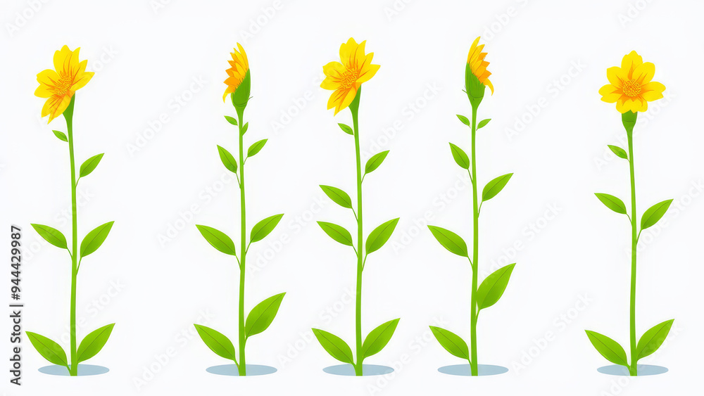 Naklejka premium Entwicklung von Blumen