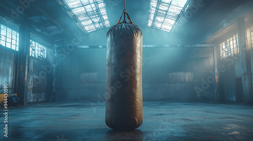 A heavy-duty punching bag (samsak)