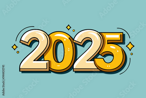  golden numbers spell out 2025 new year