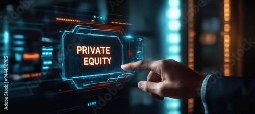 Private equity investment business concept. Technology Internet concept photo