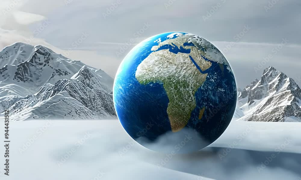 A lone Earth in a frozen landscape A lone Earth in a frozen landscape