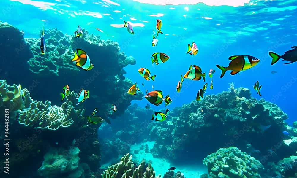 Vibrant Coral Reef and Fish Vibrant Coral Reef and Fish