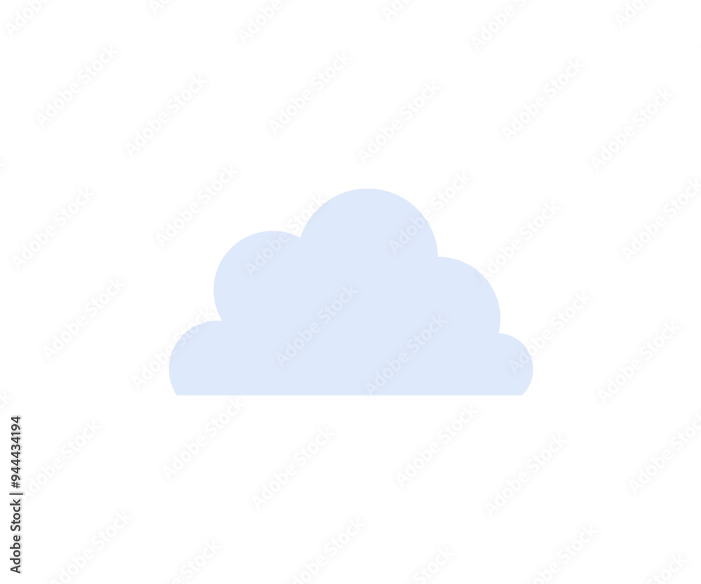 Light blue cloud symbol representing cloud computing, storage, or connectivity. Ideal for cloud services, internet technology, network infrastructure, data storage solutions, and digital communication Light blue cloud symbol representing cloud computing, storage, or connectivity. Ideal for cloud services, internet technology, network infrastructure, data storage solutions, and digital communication