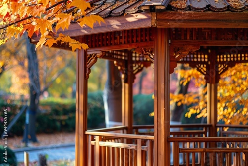 gazebo in the autumn