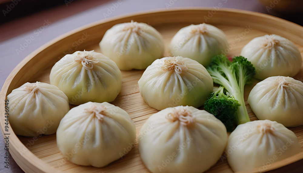 baozi on a plate baozi on a plate