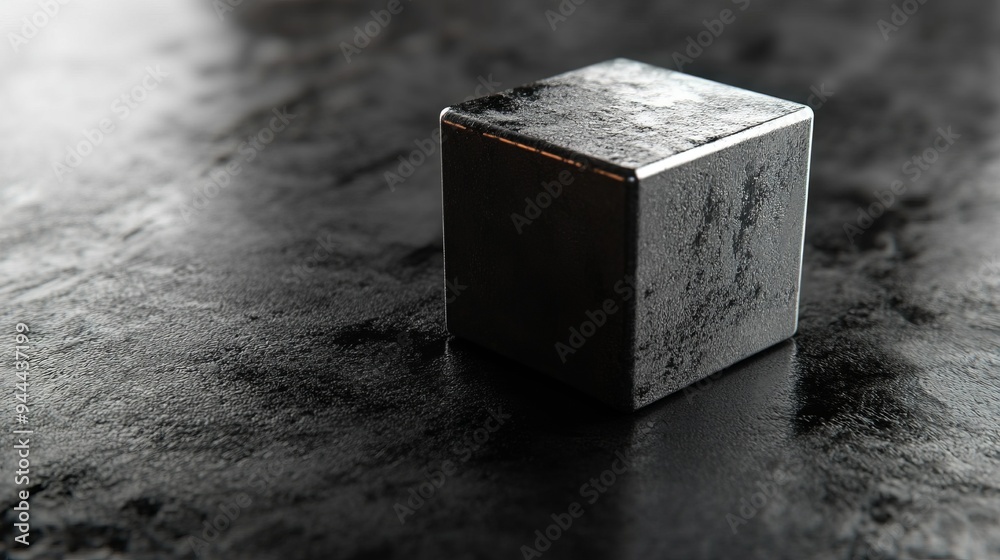 a close up of a cube on a black surface a close up of a cube on a black surface