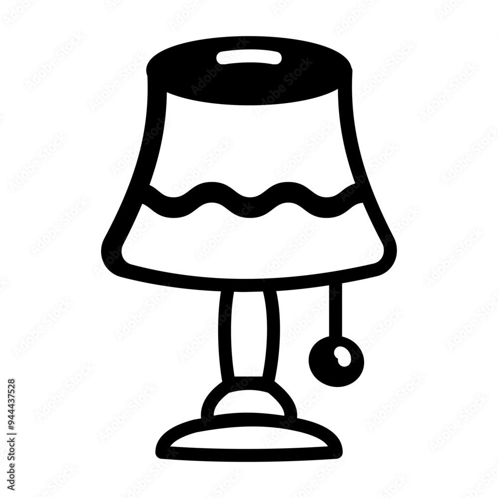 A doodle style icon of room lamp A doodle style icon of room lamp