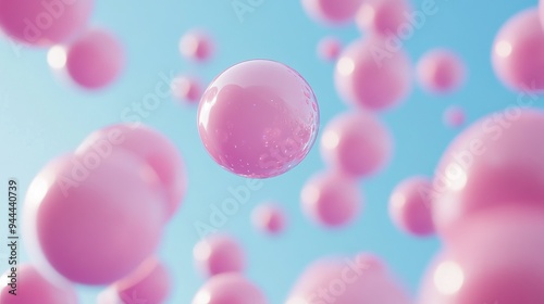 Wallpaper Mural a group of pink balls floating in the air Torontodigital.ca