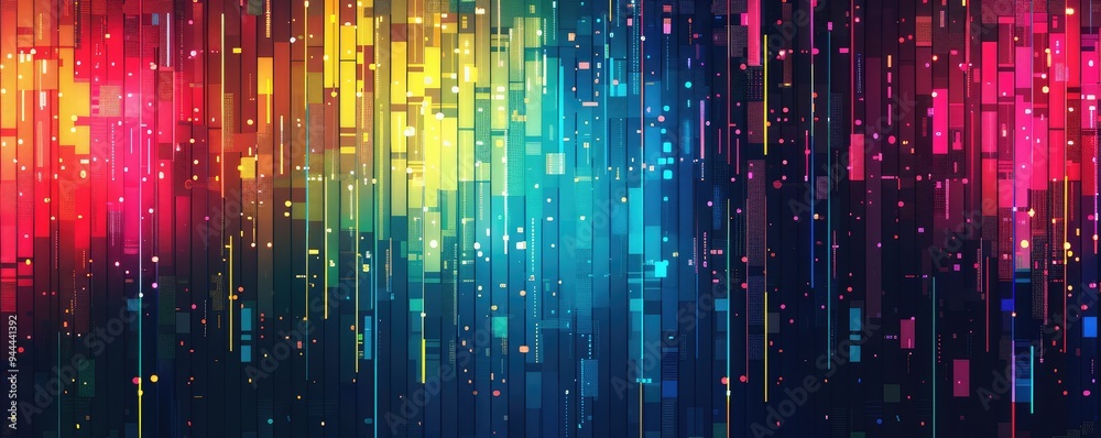 Colorful abstract digital art with various patterns. Colorful abstract digital art with various patterns.