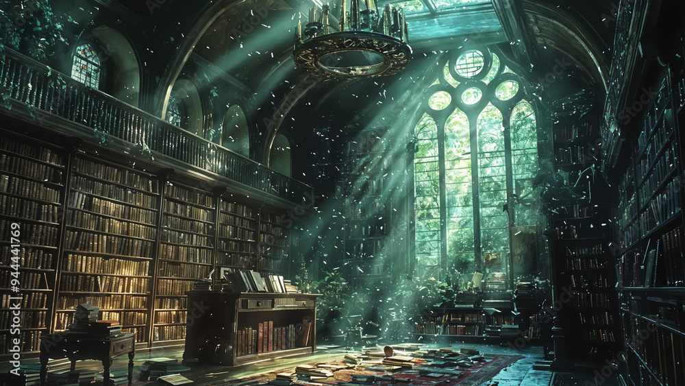Whispers of Forgotten Tomes: A Sunlit Sanctuary of Knowledge. Generative AI Whispers of Forgotten Tomes: A Sunlit Sanctuary of Knowledge. Generative AI