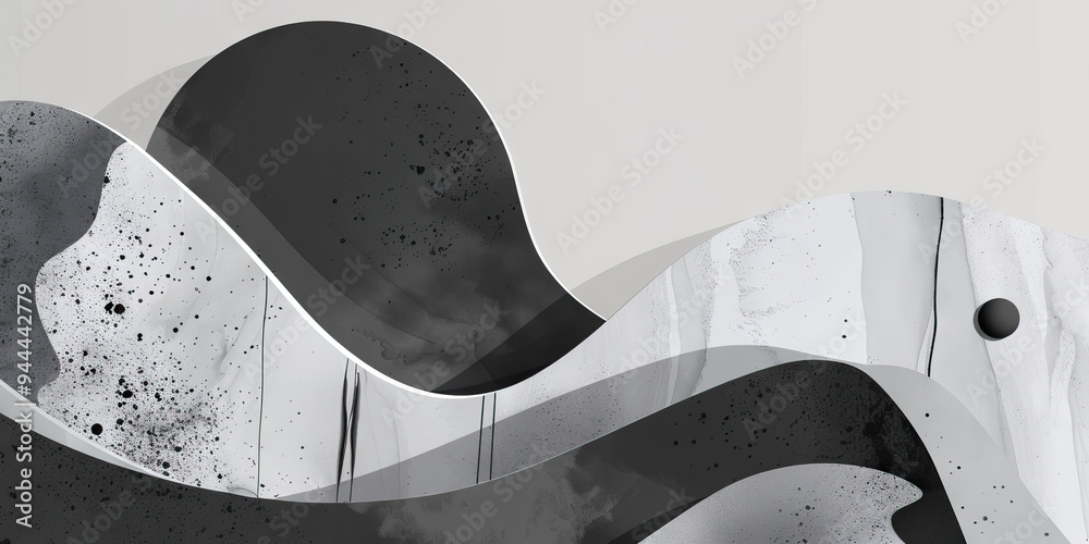 A chic gray, black, and white abstract design, embracing minimalism and modern elegance. A chic gray, black, and white abstract design, embracing minimalism and modern elegance.
