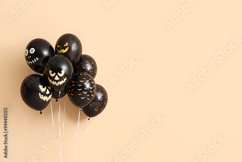 Different black Halloween b...