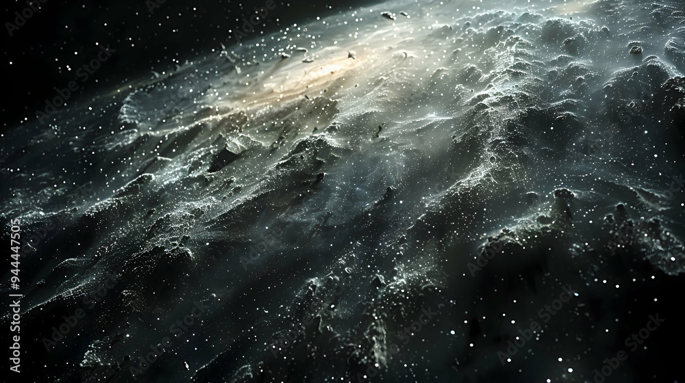 A night sky where 2D constellations blend into 3D space debris, captured with deep space photography for clarity.
