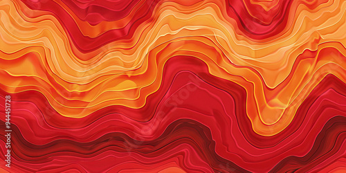 A striking abstract pattern of red and orange hues, imparting an energetic and bold vibe.