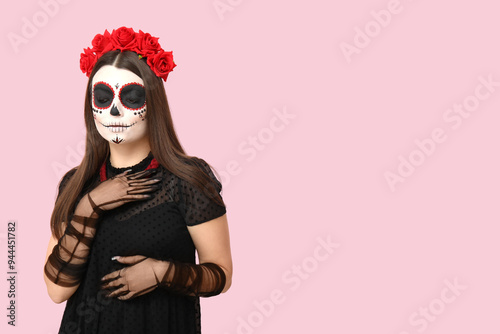 Young woman dressed for Hal...