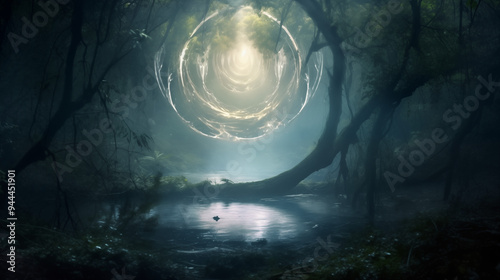 Mysterious Forest, Mysitc Magic Woods, Generative AI