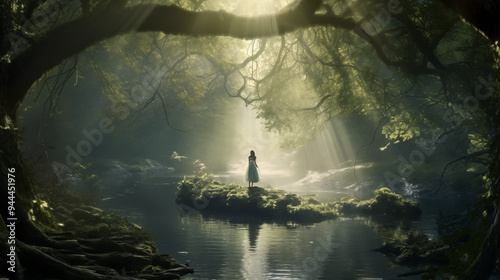 Mysterious Forest, Mysitc Magic Woods, Generative AI