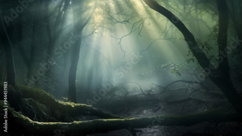 Mysterious Forest, Mysitc Magic Woods, Generative AI