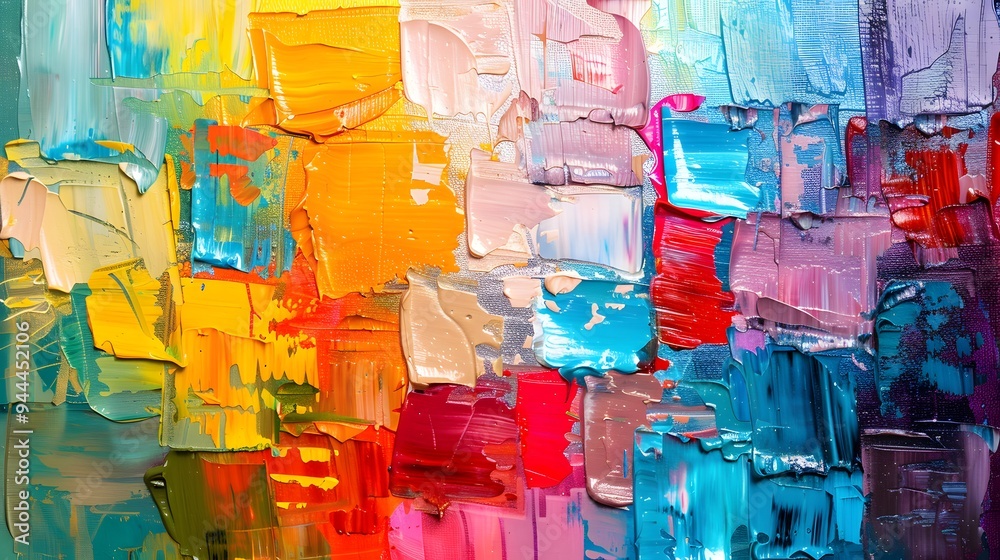 Vibrant image showing a colorful array of paint streaks Vibrant image showing a colorful array of paint streaks