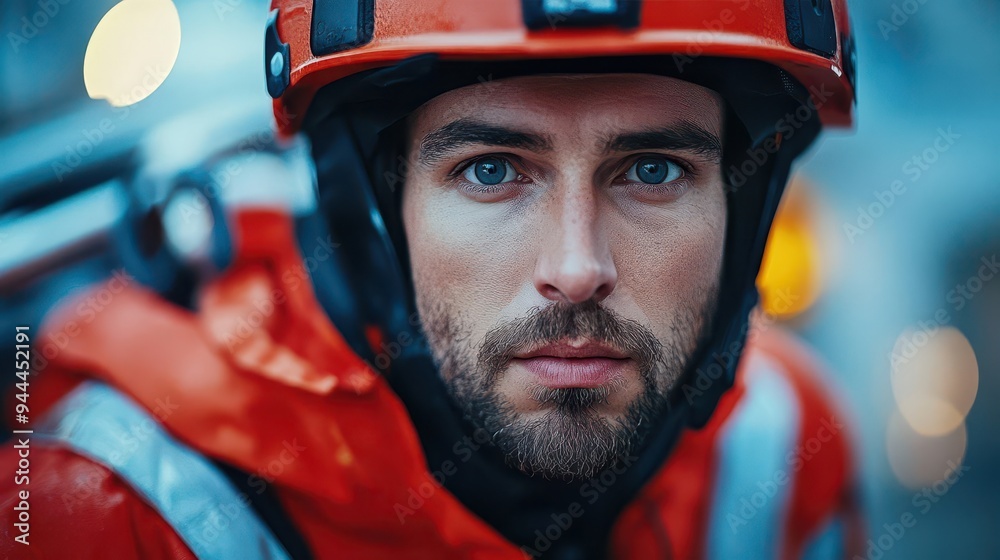 Paramedic with a stretcher, responding to an emergency with focus and urgency, Intense, Bright, High Energy Paramedic with a stretcher, responding to an emergency with focus and urgency, Intense, Bright, High Energy