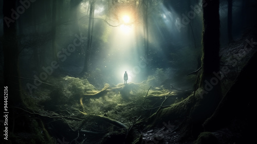 Mysterious Forest, Mysitc Magic Woods, Generative AI