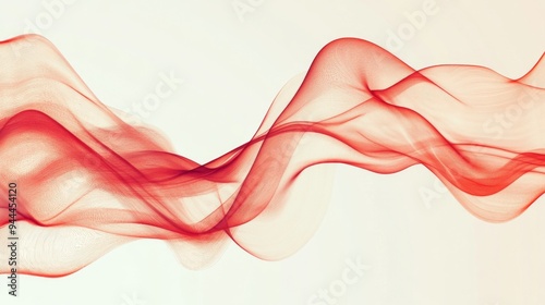 Abstract Red Waveforms