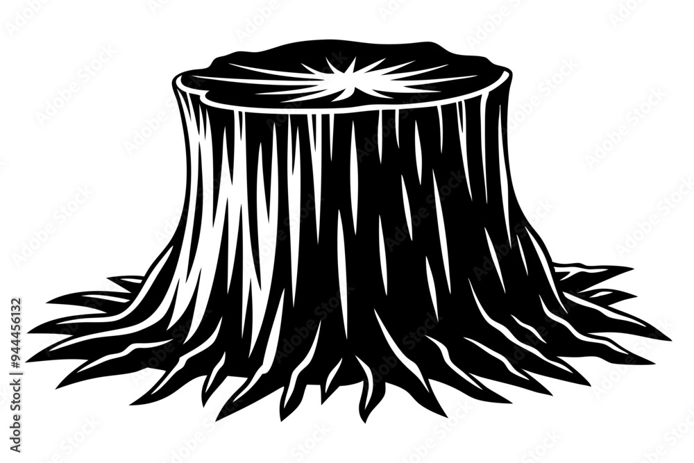 Tree stump sihouette vector, stump icon. stump line art vector illustration
Tree stump sihouette vector, stump icon. stump line art vector illustration