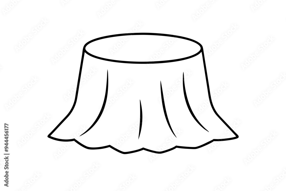 

Tree stump sihouette vector, stump icon. stump line art vector illustration
