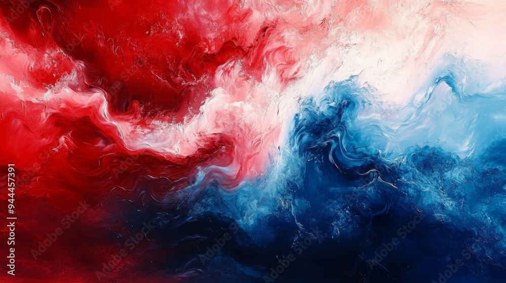 Fototapeta premium Abstract Red and Blue Swirl
