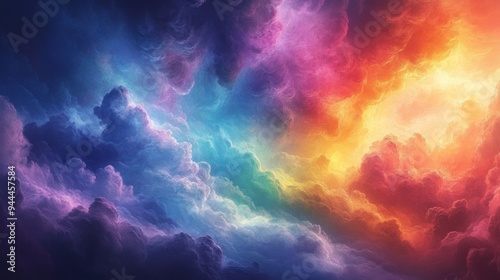 Abstract Colorful Cloudscape