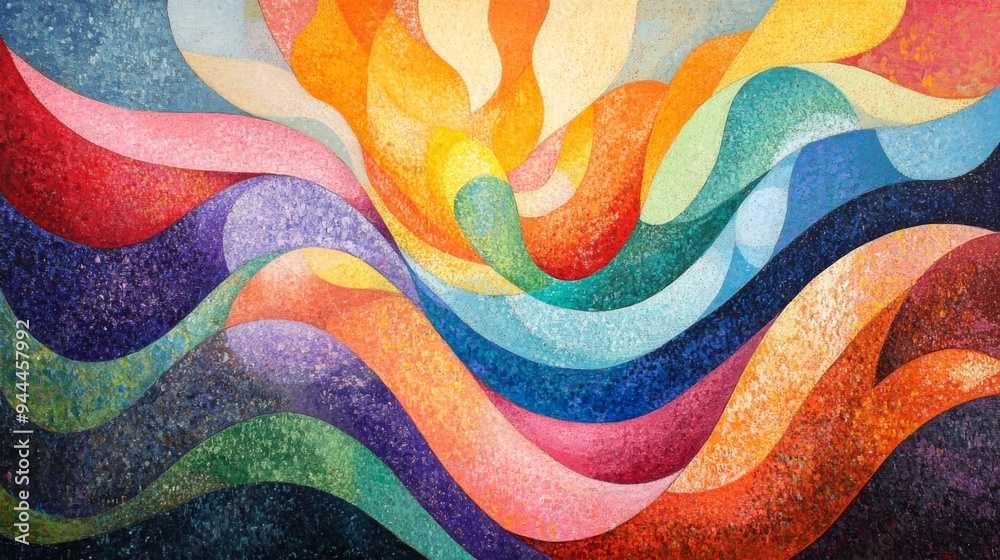 Abstract Colorful Wave Pattern
