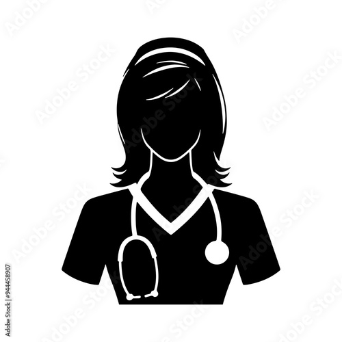 Medical assistant vector icon on white background, hospital nurse icon, doctor vector icon, medical care icon