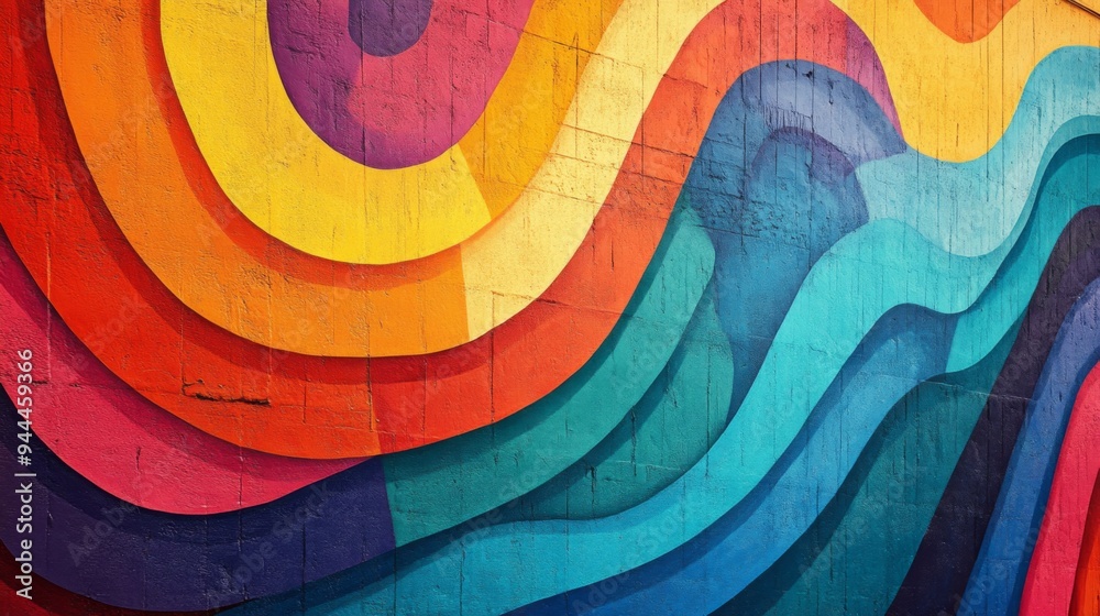 Colorful Abstract Wall Mural Colorful Abstract Wall Mural