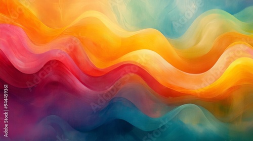 Vibrant Abstract Wave Art