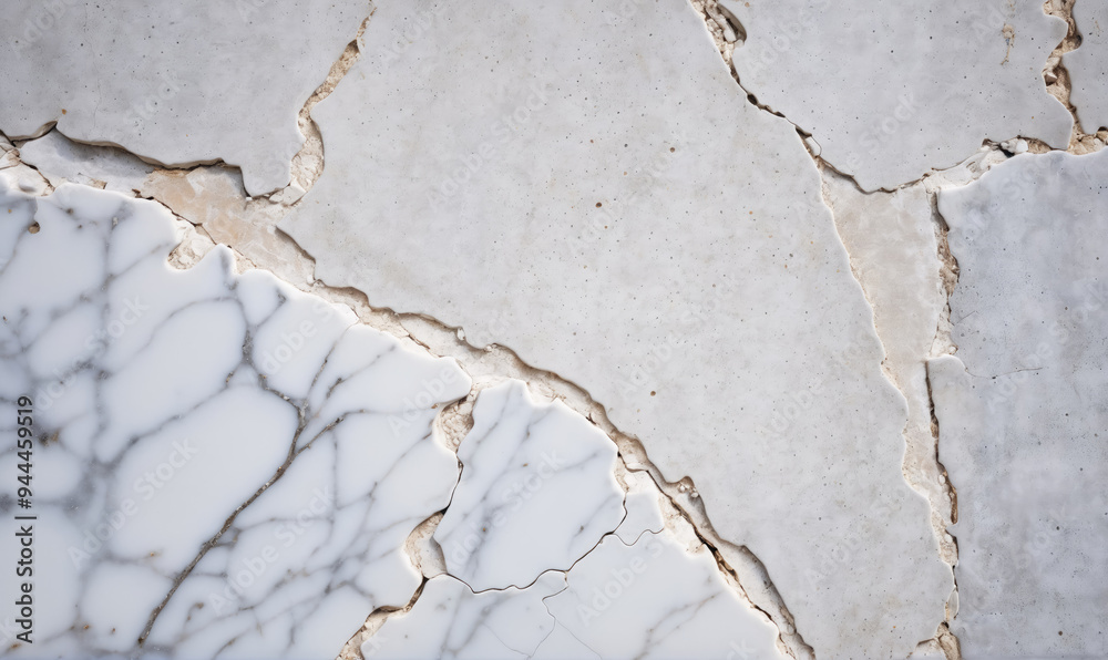 Fototapeta premium A close-up of a white marble surface with cracks